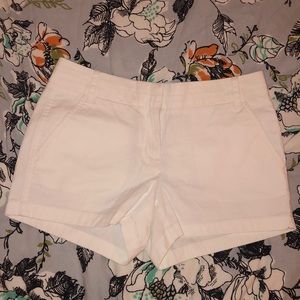 J crew white chino shorts size 2